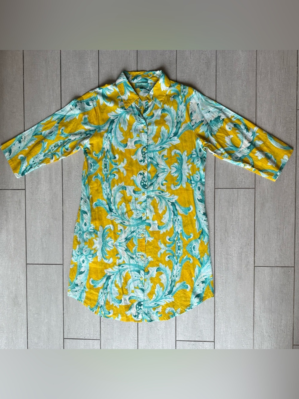 Antica Sartoria by Giacomo Cinque Womens M Cotton Floral Swim Coverup Dress